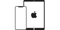 A black smartphone and Apple tablet